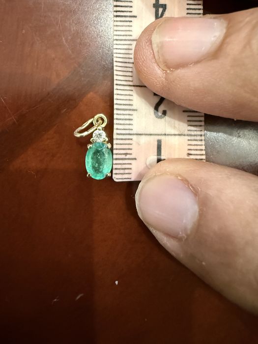 кулон  золото изумруд бриллиант