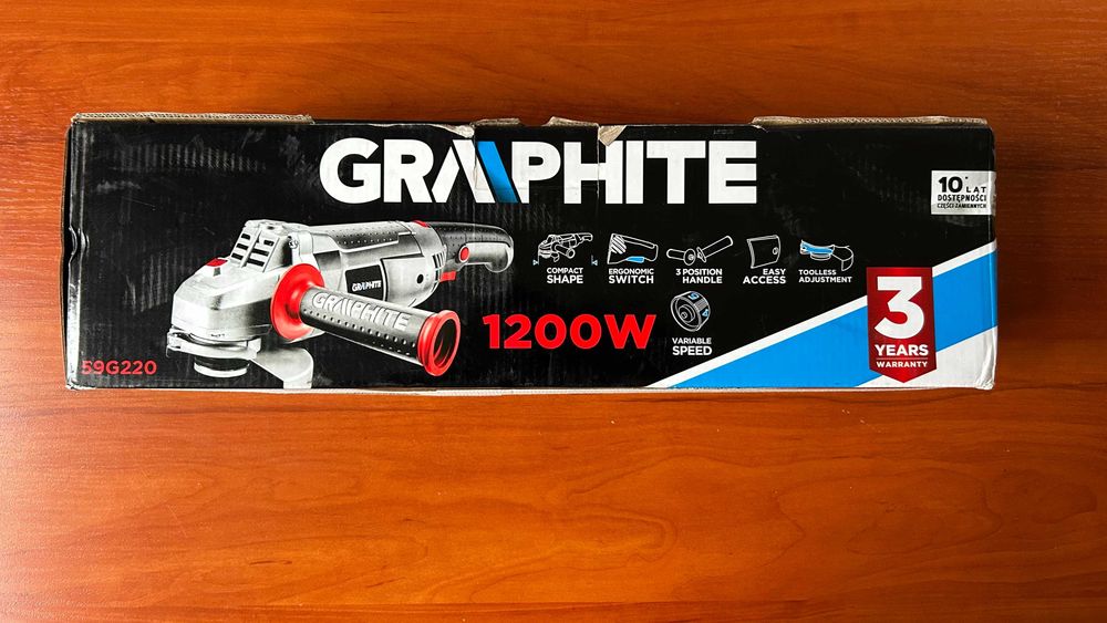 Szlifierka kątowa 1200W Graphite 125 mm , regulacja obrotów