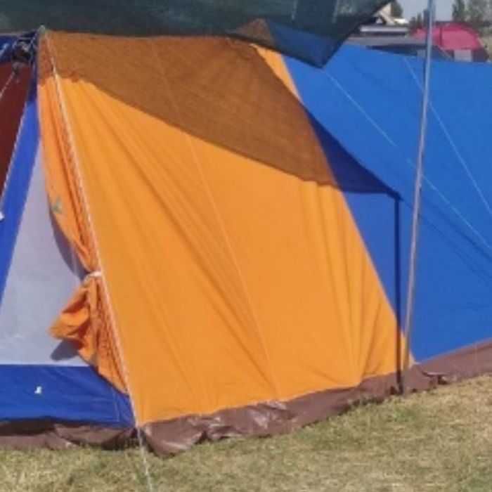 Намет палатка двохшарова з верандою із 100%  коттону 4ох особова