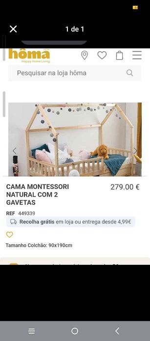Cama Montessori nova na caixa - negociável