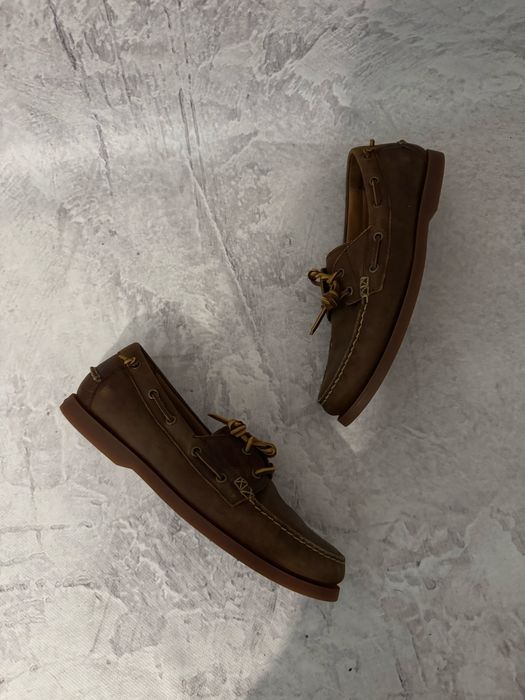 Polo Ralph Lauren Boat Shoes skórzane brązowe 43 Brown Leather