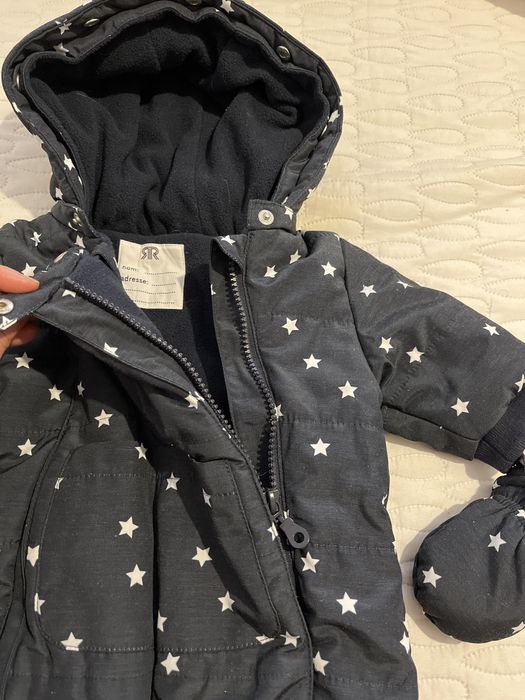 Fato térmico de bebé La Redoute com capuz e luvas. 3 meses