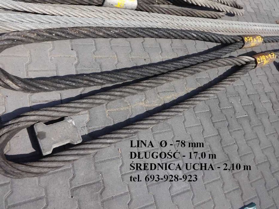 Liny stalowe do dźwigów używane