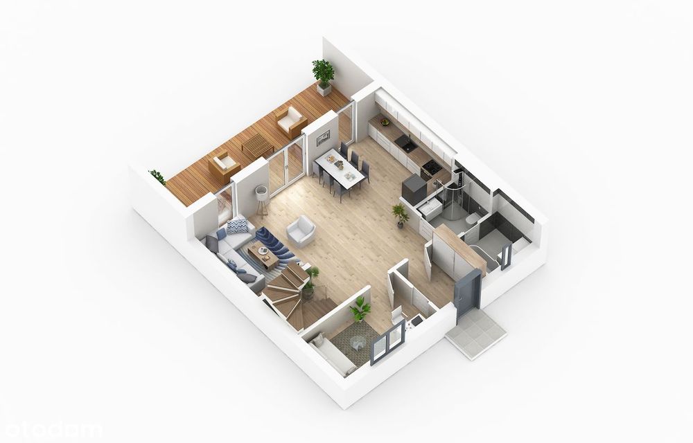 Tychy, ul. Wąska - Segment wewnętrzny 123m2, 5 pokoi, duży ogród