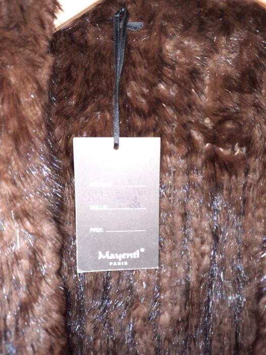 Манто  полушубок норка вязаная бренда  Maentl (Франция)