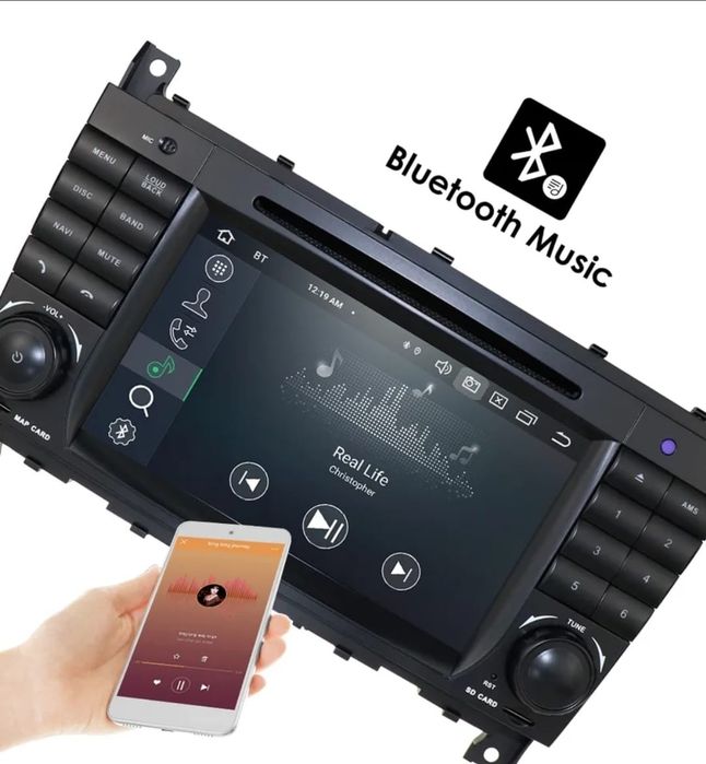 Auto Rádio Android GPS Bluetooth Mercedes Benz W203 clc w209 clk NOVO