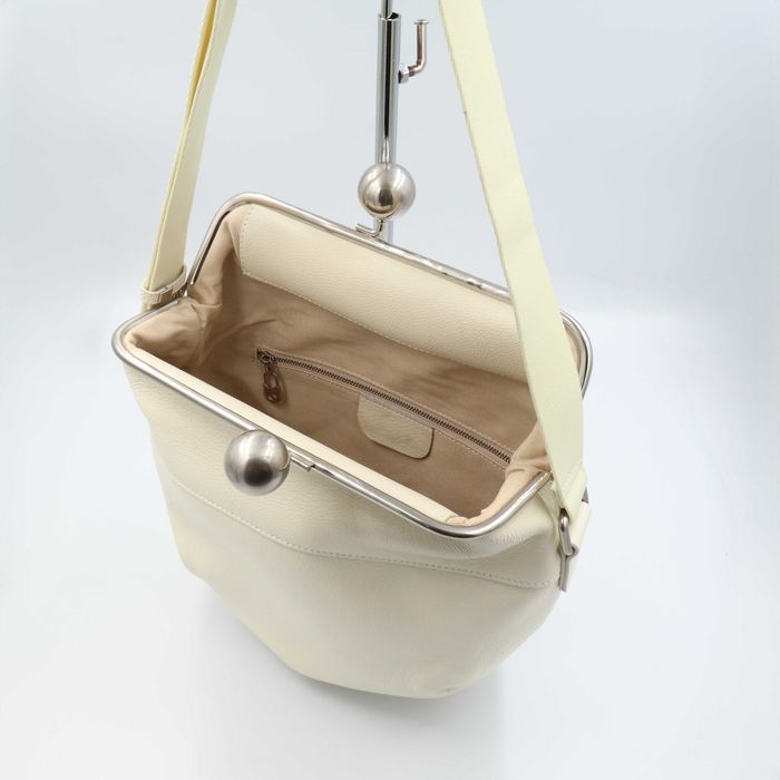 Сумка жіноча шкіряна leather 6305 milk white Сумка женская кожаная