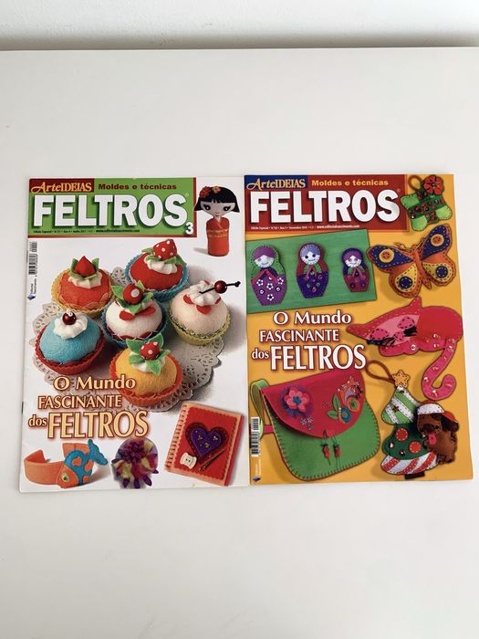 Conjunto 2 Revistas Arte Ideias - Feltros