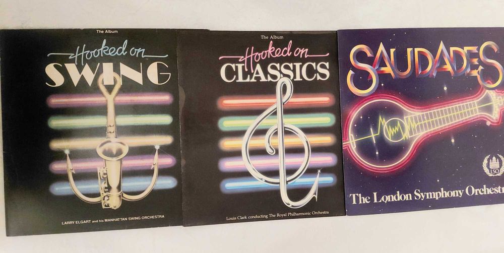 Pacote com 3 Discos de Vinil com Os Maiores Êxitos de Todos os Tempos Orquestrados