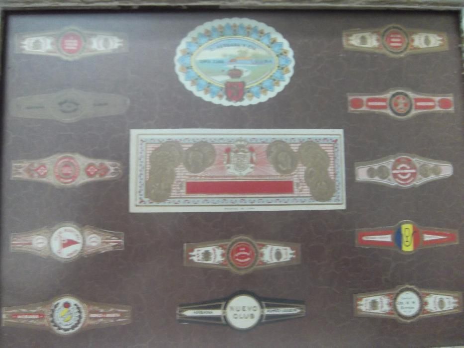 2 Quadros selos de charutos - Vintage