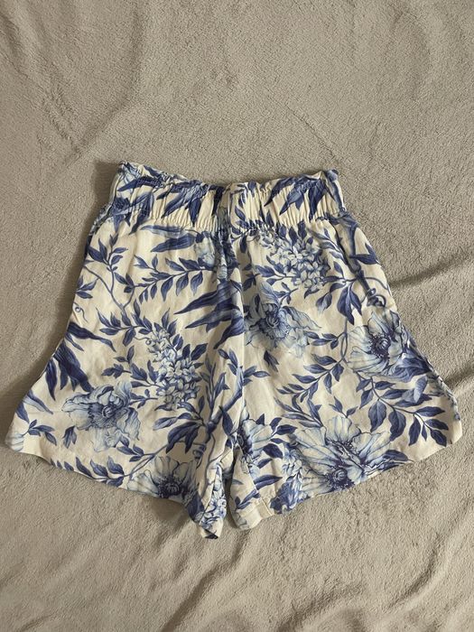 Шорти лляні , шорти льон h&m квіткові