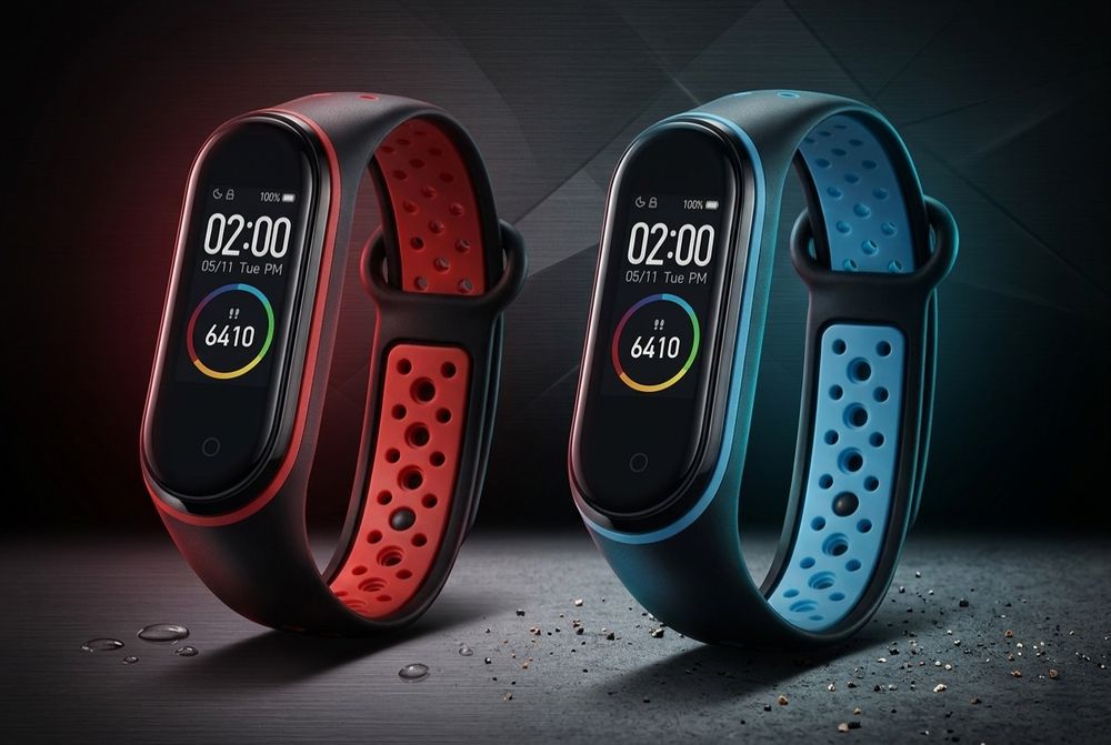 Ремешок браслет силиконовый для фитнес трекера Xiaomi Mi Band 4,5,6,7