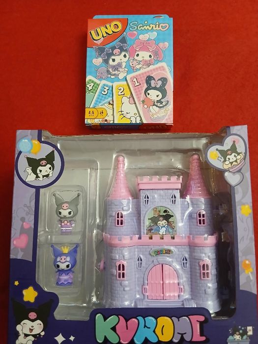 Pack Sanrio Kuromi: Jogo UNO + Castelo com Figuras