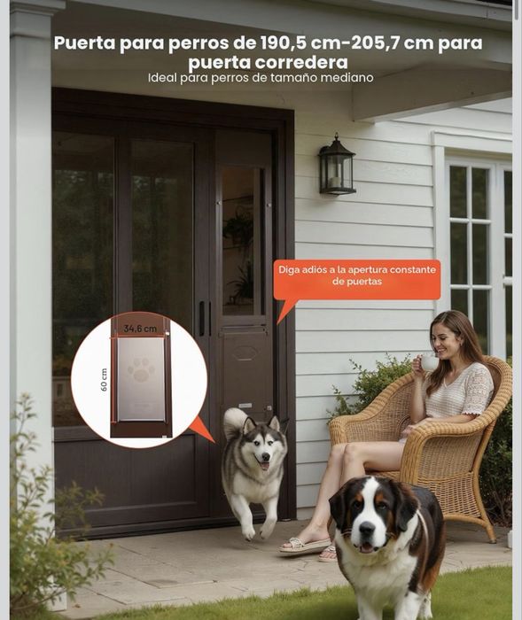 Porta para Cães VEVOR XL em Vidro – Ajustável