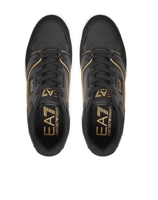 EMPORIO ARMANI EA7 sneakersy buty NOWOŚĆ black / gold
