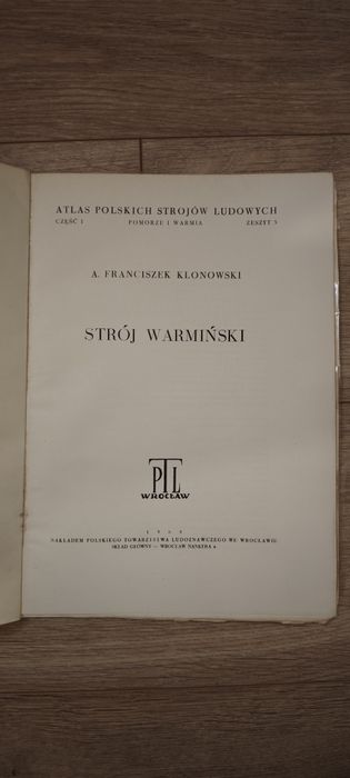 Ksiażka Atlas Polskich Strojów Ludowych – Strój Warmiński