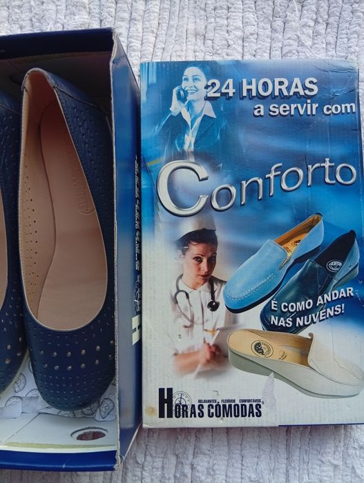 Sapatos em pele confortáveis