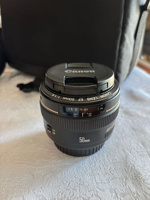 Objetiva Canon 50 mm 1.4