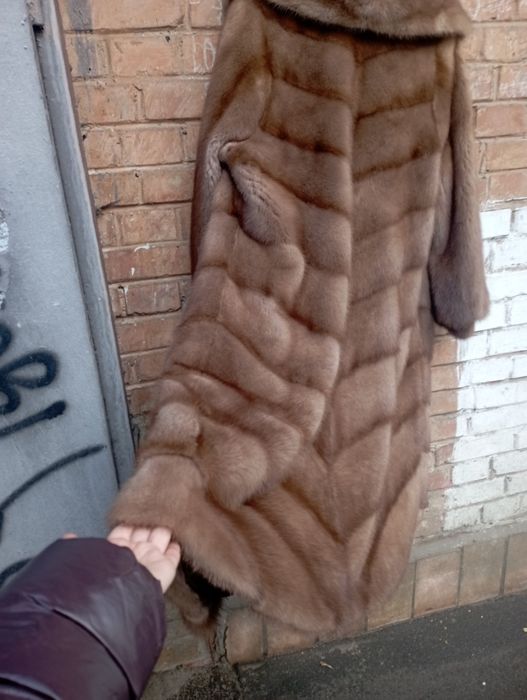 Lux Amerimink GreekFur  XL шуба  цвет соболь шуба норка норковая  шуба