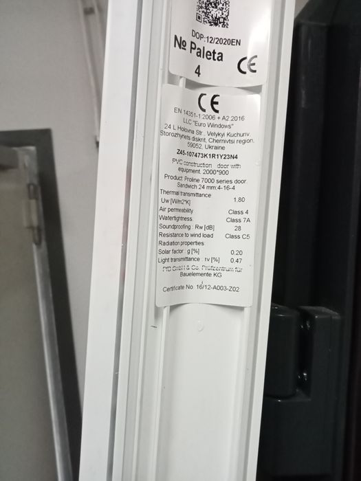 Drzwi zewnętrzne pcv biale