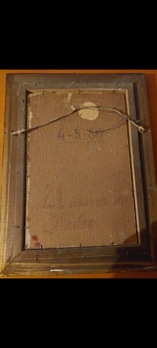 Quadro pintado a óleo com 45 anos do pintor Mendes da Silva e assustad