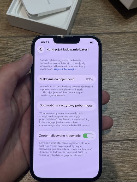 iPhone 13 128GB Midnight / Stan BDB / Pudełko / Etui