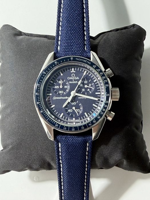 omega swatch mission to neptune stainless steel
