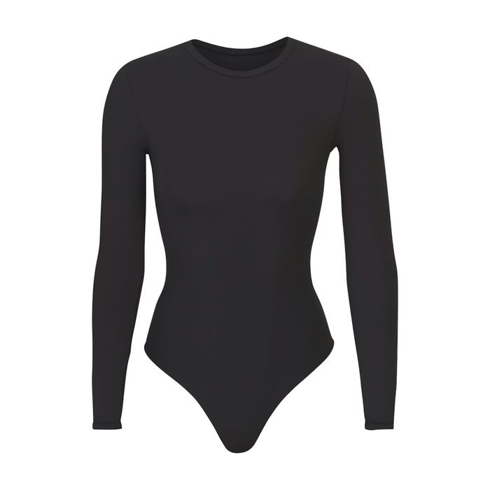 Жіночий лонг бодісьют SKIMS Long Sleeve Crew Neck Bodysuit