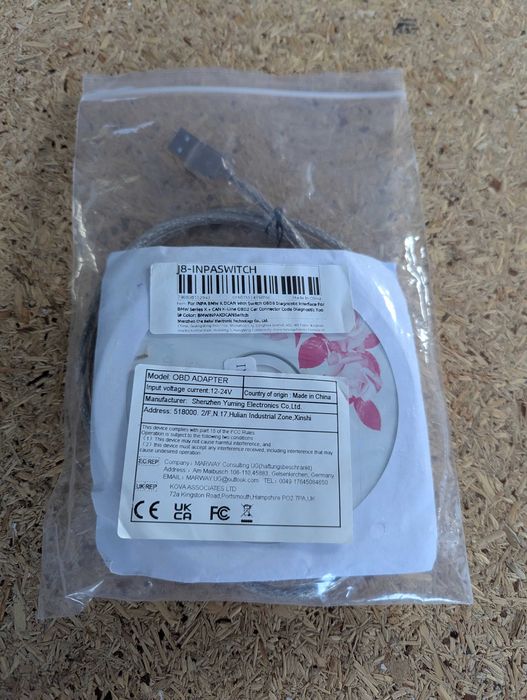 Interfejs diagnostyczny USB inpa K+DCAN BMW
