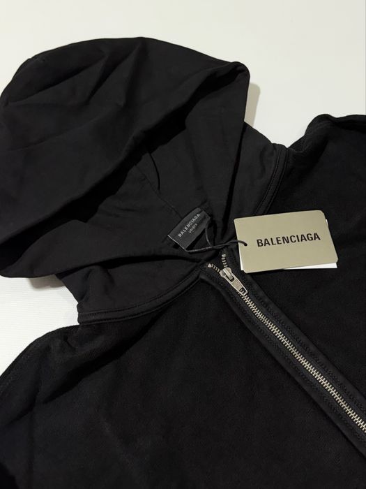 зип худи Balenciaga Inside Out Fit Sports Logo Zip Hoodie