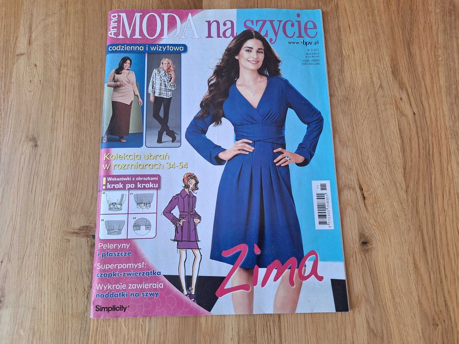 Anna Moda na szycie z 3/2013 - wykroje i opis szycia