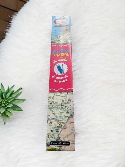 Pisakiem po mapie - geografia mapa Polski do nauki 68 x 48cm Demart