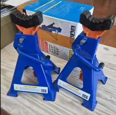 F769 KIT 2 Cavaletes preguiças 3 toneladas em aço resistente bloqueio