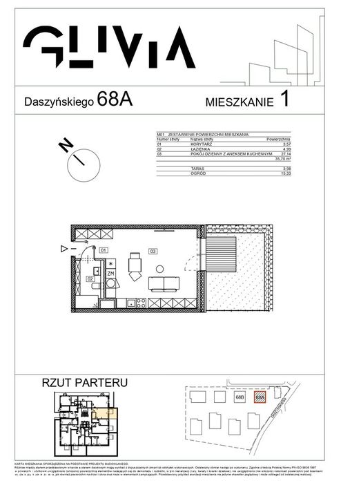 NOWA Kawalerka z Ogródkiem / BEZCZYNSZOWA / Ogrzewanie Podłogowe PEC