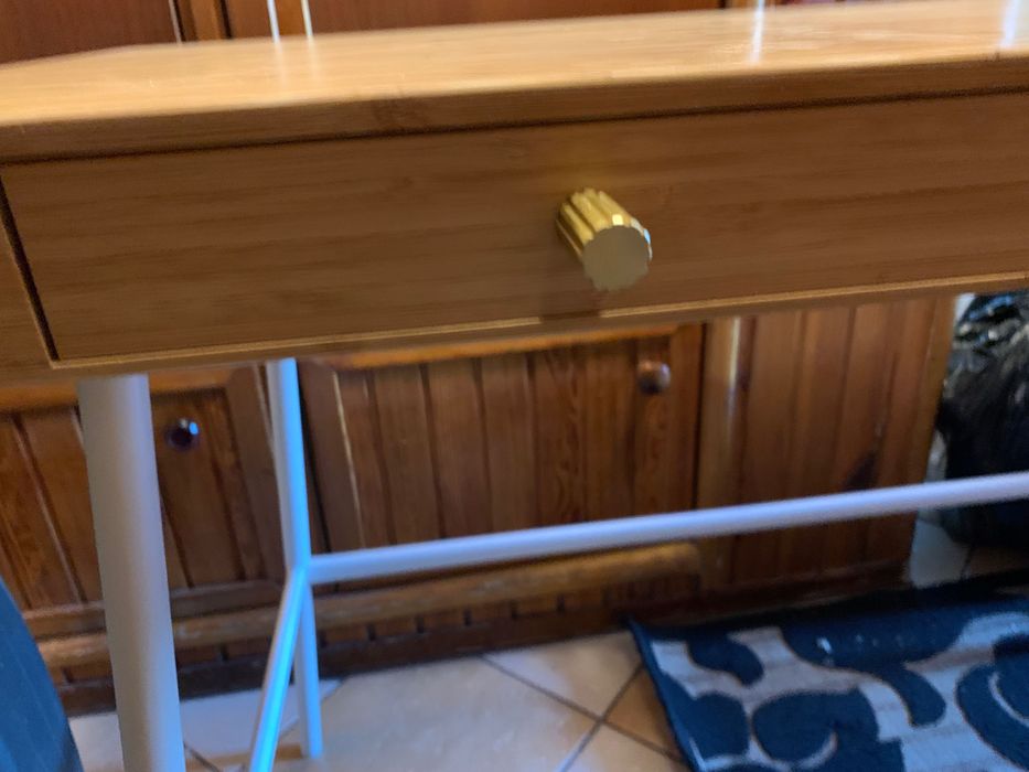 ikea lillesen biurko bambus