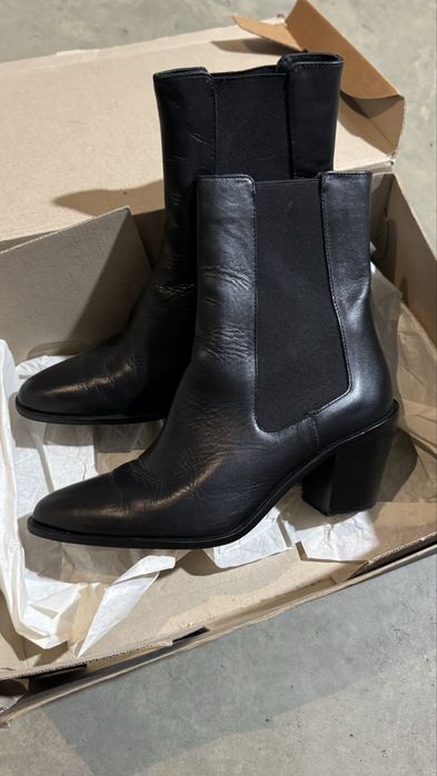 Черевики козаки zara , ботильони, демісезонне жіноче взуття