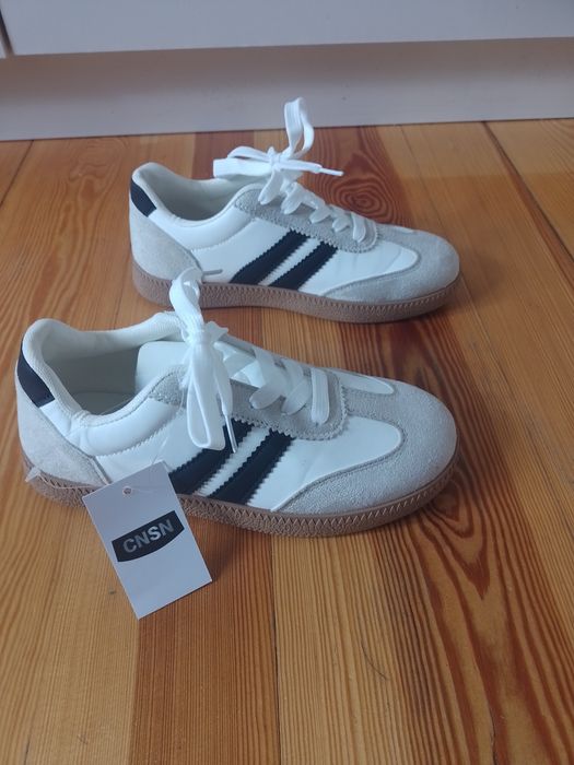 Sneakersy beżowe damskie tenisówki 37