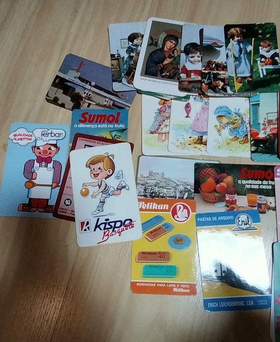 Lote de 40 calendários de coleção anos 80