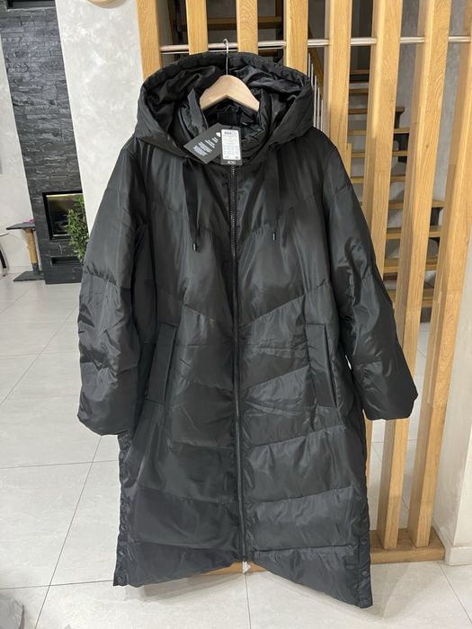 Пуховик з качиним пухом, довгий