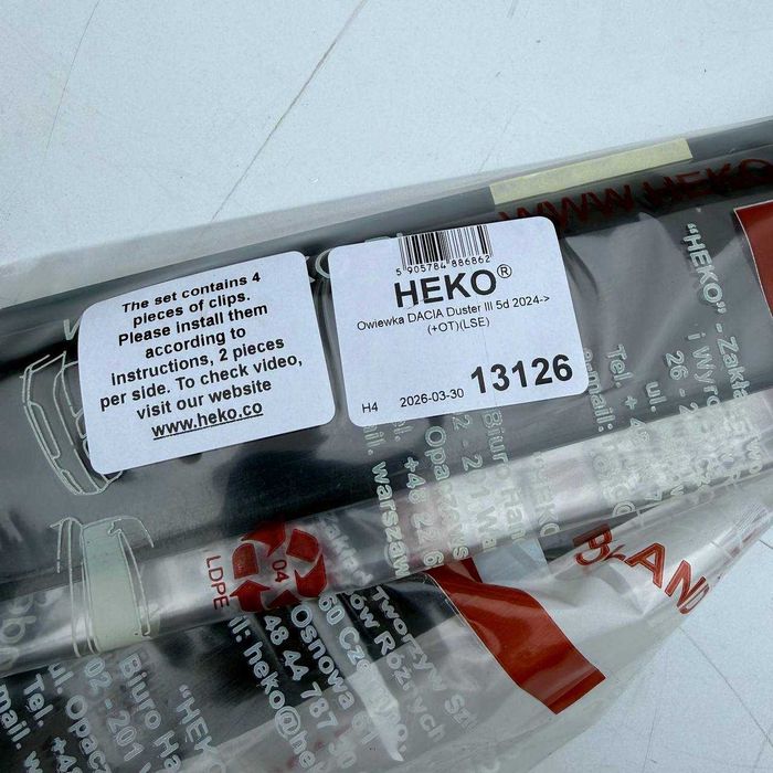 Вітровики Heko для RENAULT DUSTER III 2024+ Вставні Нові ЦІНА ЗА 4 ШТ