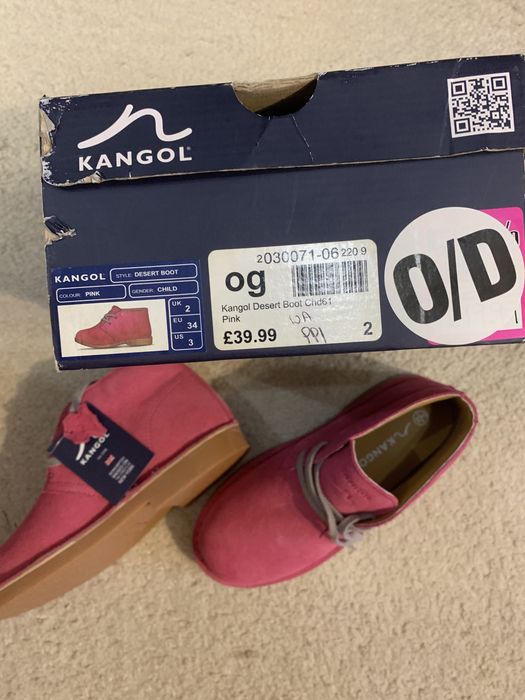Новые замшевые ботинки KANGOL  Barbie Girl на  34 р.