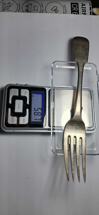 Stary widelec ze srebra  58 gram ,  Carska Rosja , oryginał 100 %