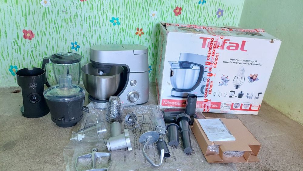 Кухонний комбайн Tefal Тефаль тістоміс мультирізка мясорубка шинковка