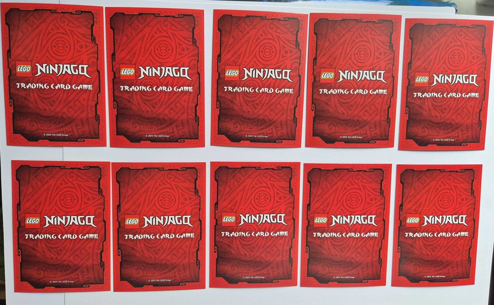 Komplet kart rubinowych lego ninjago TCG 10