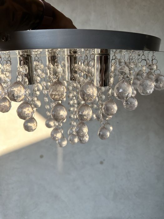 Żyrandol krysztalowy, pladon glamour