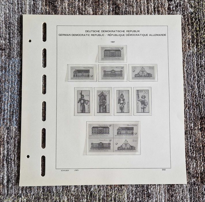 Schaubek - Karty albumowe z hawidami NRD 1987 (nowe)