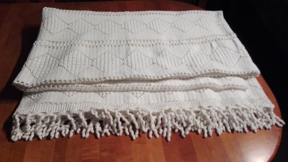 Colcha cama de casal de crochet