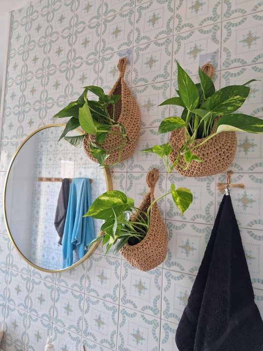 Zestaw 3 wiszących koszy na owoce do zawieszenia dekoracja do kuchni