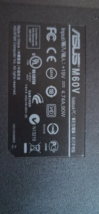 Notebook Asus M60VP na części