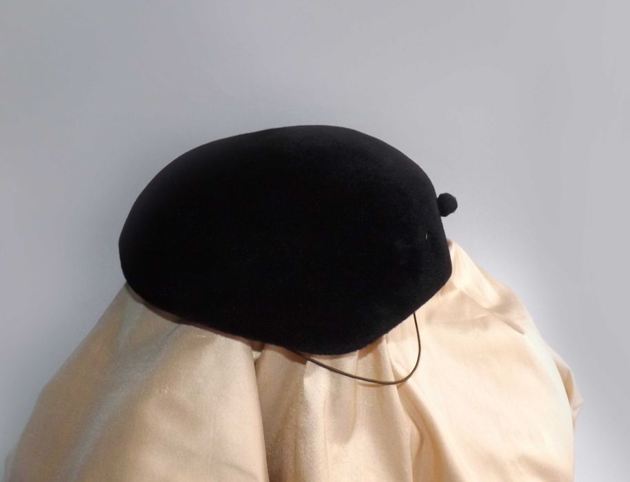 Шляпка Таблетка маленькая, фетр шерсть, винтаж 50-е